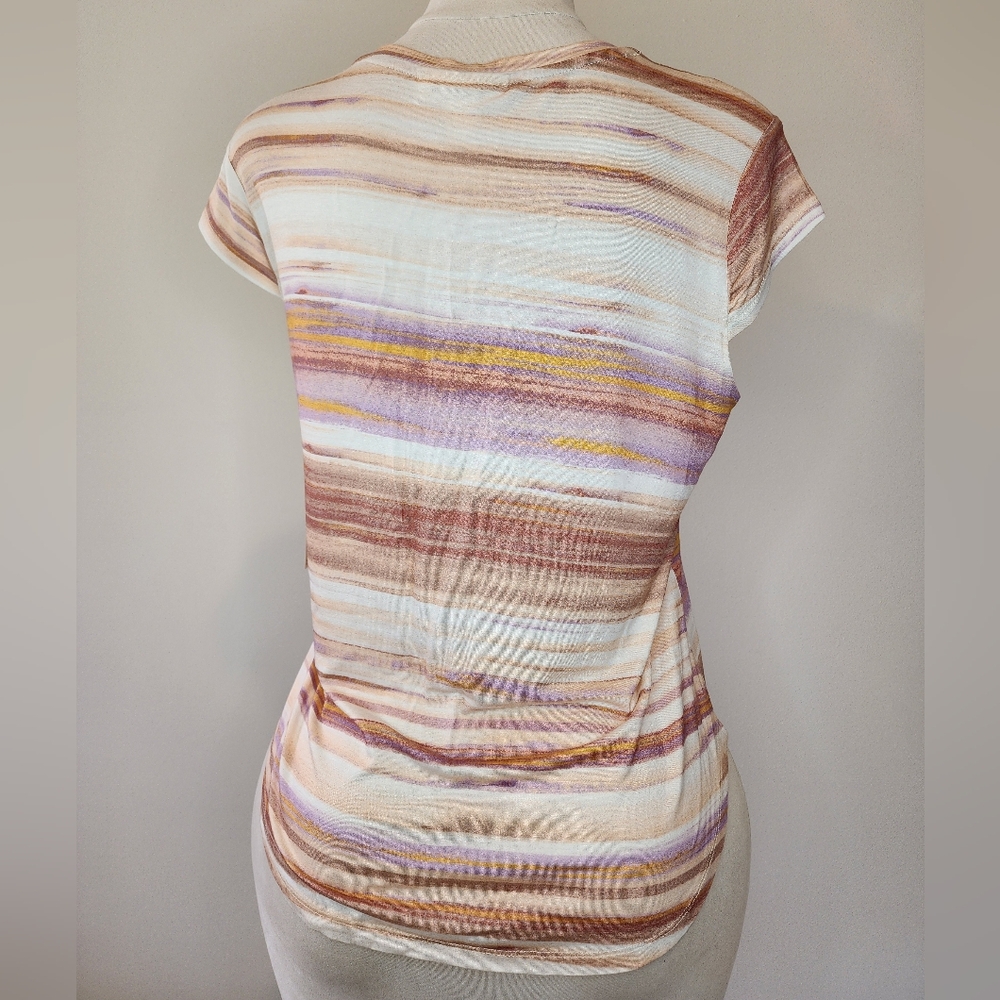 Emaline Desert Stripes Soft Short Sleeved Shirt NWT - Picture 4 of 8
